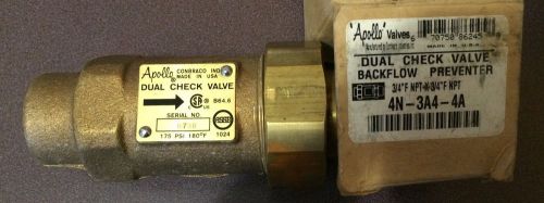 Apollo dual check valve backflow preventer, 3/4&#034; f npt x 3/4&#034; f npt for sale