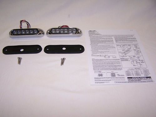 New pair whelen &#034;ion&#034; series super led lightheads complete &amp; ready to install for sale