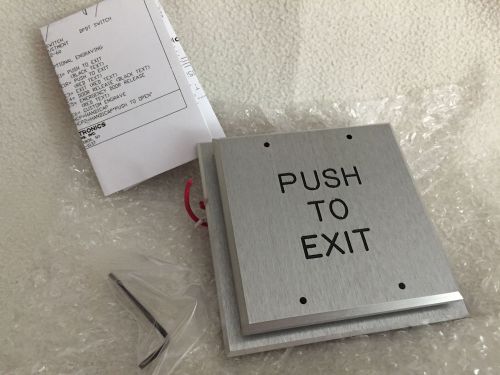 NEW Dortronics D5286-P23DAxE1 “PUSH TO EXIT&#034; 4&#034; Push Pad Switch Assembly 5286