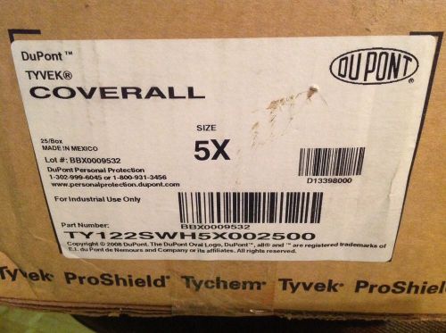Dupont Tyvek Coveralls 5X Ty122Swh5X0002500