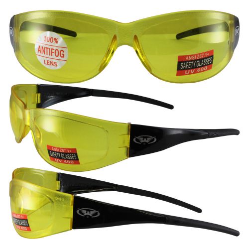 PLAYER YELLOW SAFETY GLASSES ANTI FOG SUNGLASSES Z87