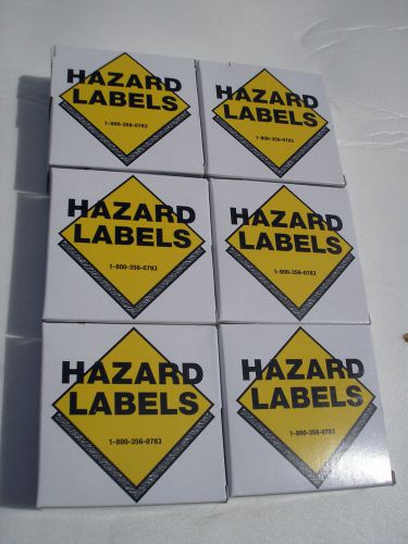 Case Lot Hazard Labels Pinch Point Sixty (60) Boxes of 500 per Roll in Dispenser
