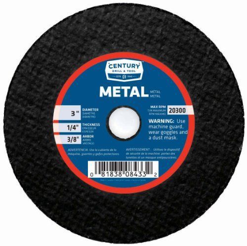 Century drill and tool 8433 metal abrasive cutting and grinding wheel  3-inch by for sale