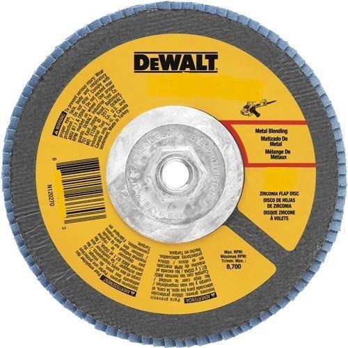 NEW DEWALT DWA8208H 80 Grit Zirconia T29 Flap Disc, 4-1/2-Inch x 5/8-11-Inch