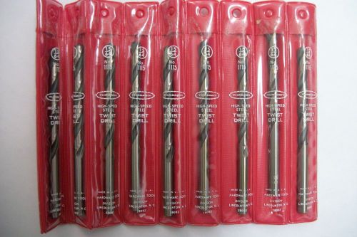 15/64&#034; american vermont hss twist drill made in usa. lot of 4 for sale