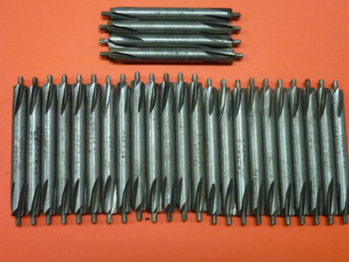 LOT of (27) CELFOR HSS COUNTERBORE DRILL BITS, .139&#034; x .390&#034;, DOUBLE ENDED