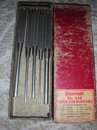 Starrett drive pin punch set n0. 248 5 long punches for sale