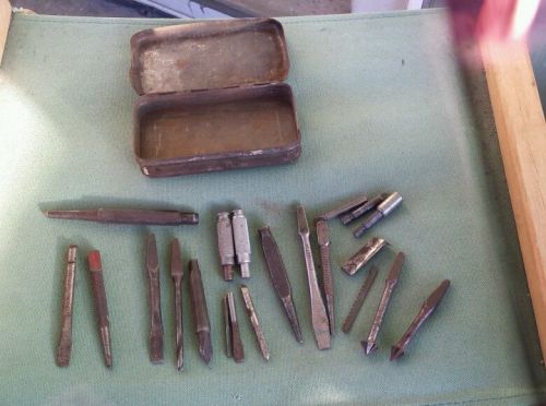 Antique/Vintage 20 Steel Punches and Tool Bit Lot   Leather/Machine Tools 2l