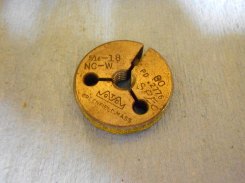 5/16 18 NC W THREAD RING GAGE .3125 GO ONLY GAUGE P.D.= .2776 GTD CO. TOOLING