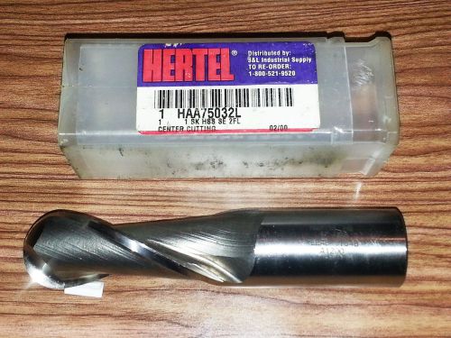 Hertel 1&#034; center cutting bit 2 flute cnc milling carbide bit haa75032l for sale
