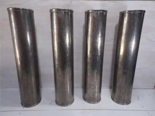 4-STAINLESS STEEL PIPE 21&#034;X4.5&#034; TUBES PROVOLONE CHEESE MOLDS ANY USE!