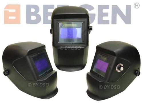 BERGEN Solar Powered LCD Welding Helmet with Auto Darkening Filter CE Approved