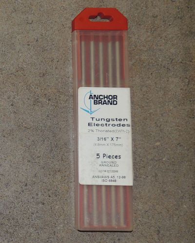 New ANCHOR BRAND Tungsten Electrodes 3/16 x 7 (0.1875) 2% Thoriated (EWTh-2)