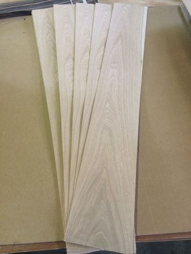 Wood Veneer 1/16th White Oak 8x52 12pcs total Raw Veneer &#034;EXOTIC&#034; WO4 8-5