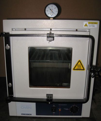 Precision model 29 vacuum oven with Welch model 2561B-50 vacuum pump.