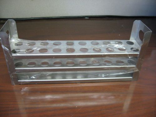 NEW- STAINLESS STEEL TEST TUBE RACKS-HOLDS 20 TEST TUBES-APPROX 5/8&#034; HOLE-item 3