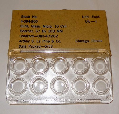 Boerner 10 cell microfloculation slide, new in box for sale