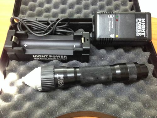 Nightpower led portable light source rechargeable with r.wolf head len connector for sale