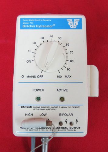 Solid state electro-surgery birtcher hyfrecator model 733 #l8 for sale