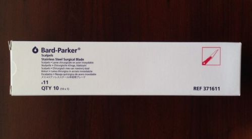 Bd bard-parker #11 surgical scalpels stainless steel 10/bx #371611 sterile aspen for sale