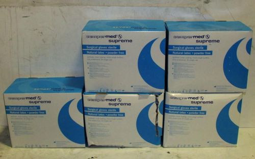 250 Pair Sempermed Supreme Size 8-1/2 powder-Free Sterile Latex Surgical Gloves