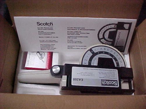3M Scotch EA-200 Label Maker with Labeling Tape PRINTS 1/2&#034; HIGH 3/4&#034; WIDTH