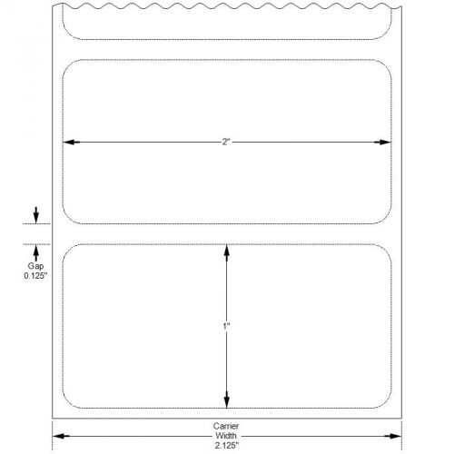 2&#034; X 1&#034; Inkjet White Semi Gloss Paper Labels to fit Primera® LX900 Printer