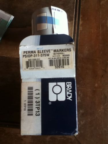 Brady Perma sleeve markers PSIDP-311-375W NEW 100 pc roll
