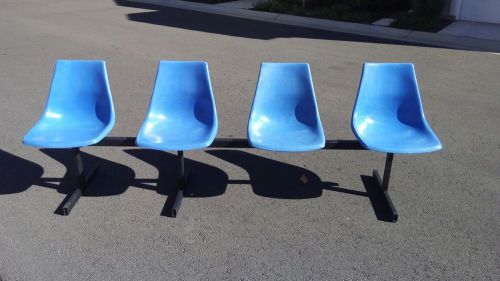 LA Pickup Office Waiting Room Beam Seating Chairs - 4 Fiber Glass Chairs per row