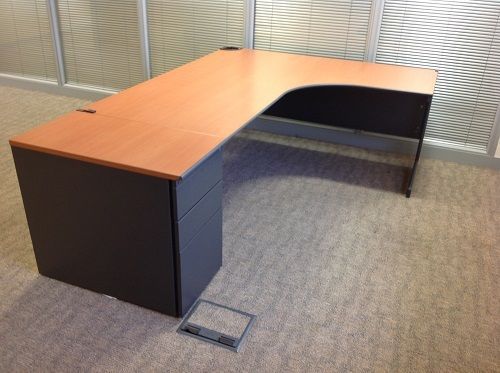Executive desk with pedestal , cherry 1800mm x 1070mm office for sale