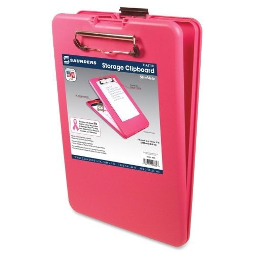 Saunders saunders slimmate bca storage clipboard- 8.5&#034;x11&#034;,8.3&#034;x11.7&#034;-pink for sale