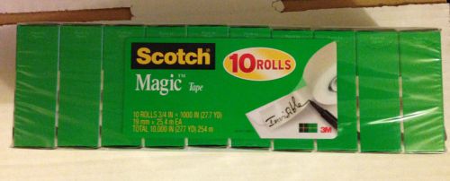 Brand New! Scotch Magic Tape Value Pack (MMM810P10K) —10 rolls