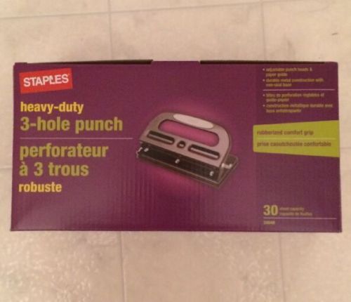 Heavy Duty 3 Hole Punch. By Staples New In Box