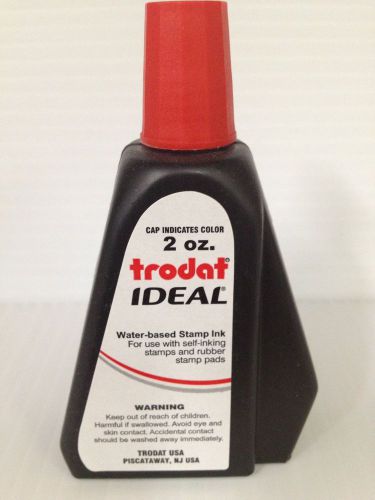 2 oz!!! RED Trodat / Idea Rubber Stamp Refill Ink (for stamps &amp; stamp pads)
