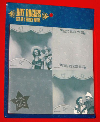 ROY ROGERS DALE EVANS STICKY NOTES &#034;HAPPY TRAILS&#034; STOCKING STUFFER NEW