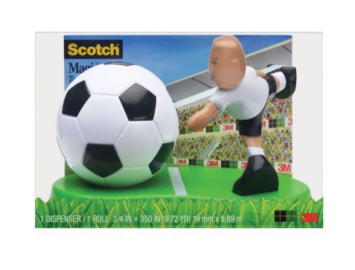 3M C35-SOCCER Ball Player Kick Scotch Tape Dispenser With 3/4&#034; x 350&#034; Roll NEW