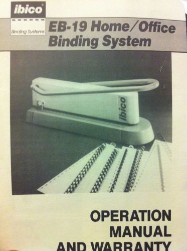 EB-19 Ibico Home/Office Binding System
