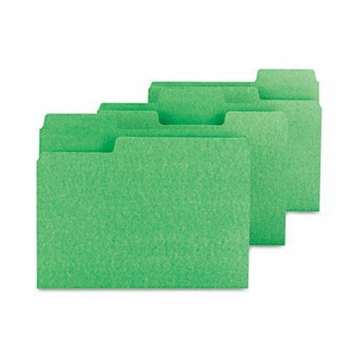 Smead SuperTab Colored File Folders, 1/3 Cut, Letter, Green, 100/Box (SMD11985)