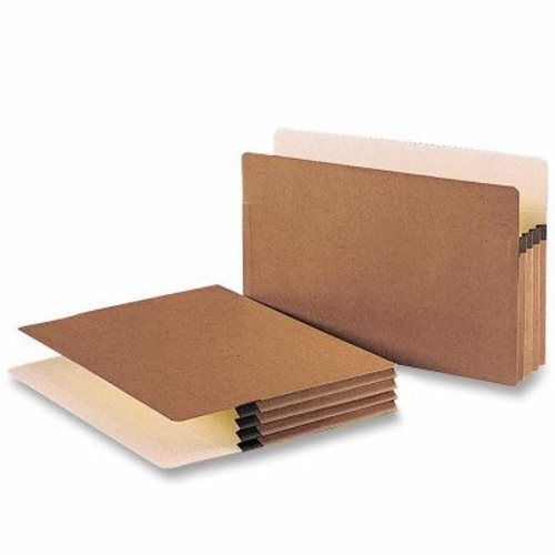 Business Source File Pocket, 3-1/2&#034; Exp., Legal, 25/BX, Redrope (BSN65794)