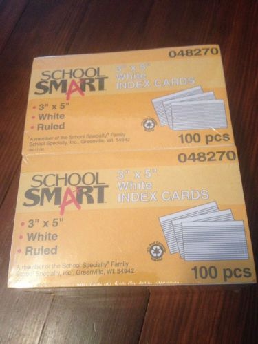 Lot of 8 Packs 100 Per Pack School Smart Ruled Index Cards 3&#034; x 5&#034;  NEW SEALED