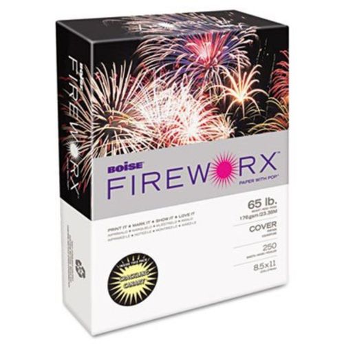 FIREWORX Colored Cover Stock, 65 lbs., 8-1/2 x 11, Crackling Canary, 250 Sheets