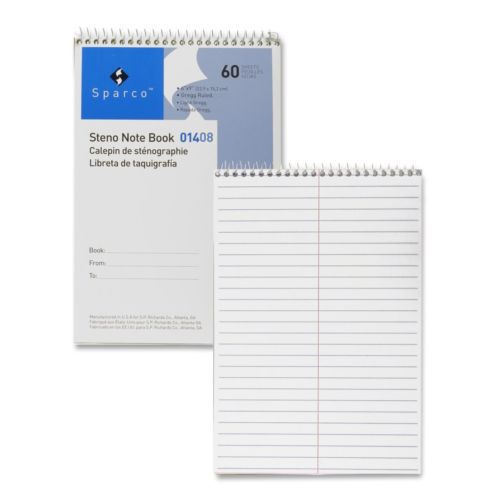 Sparco Steno Notebook - 60 Sheet - 15 Lb - Gregg Ruled - 6&#034; X 9&#034; - 1 (spr01408)