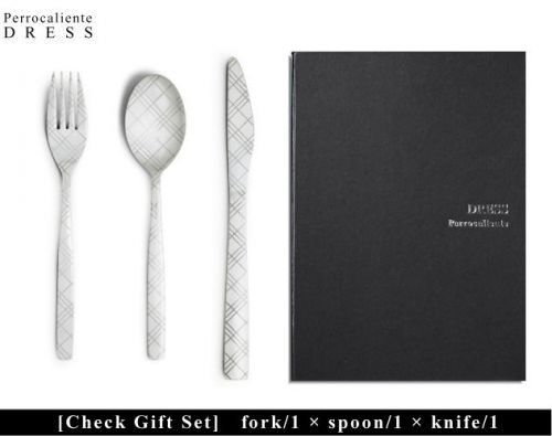 Perrocaliente PARTY DRESS Unique Patterned Cutlery x3 Set CHECK MADE IN JAPAN