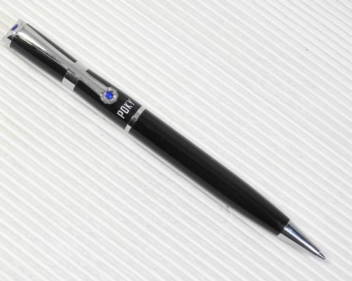 POKY bp 158 ball point pen BLACK free 2 poky refills ( Parker style ) BLUE ink