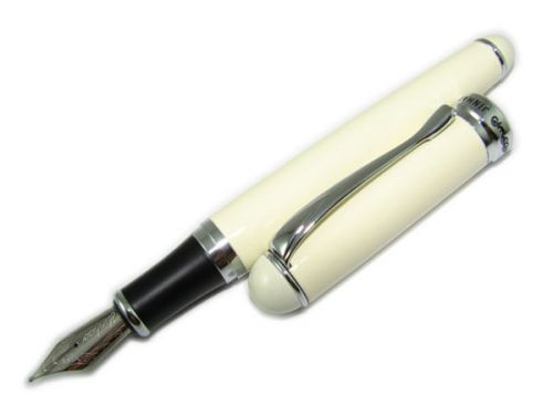 Anj79 jinhao 750 milk-white ivory white medium nib fountain pen for sale