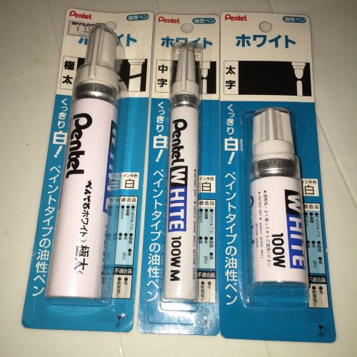 Lot Of 3 New Pentel White Markers