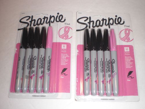 SHARPIE FINE PERMANENT MARKERS LOT OF 2 PACKS ( 10 MARKERS )