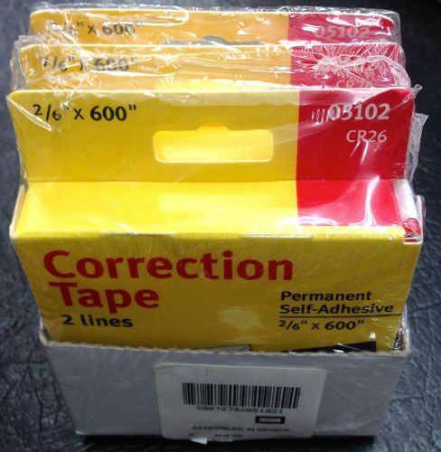 New Avery C26 Correction Tape 05102 (3) Packs (2) Lines 2/6&#034; x 600&#034;