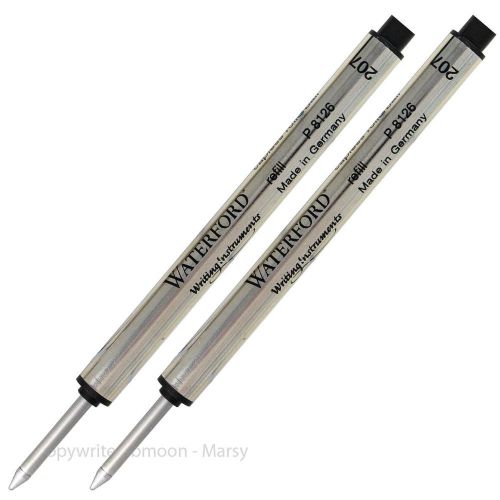 Waterford Capless Rollerball Pen Refills - Two Refills - Black Ink