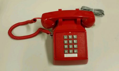 Cortelco   250047-vba-20m classic vintage red desk phone  new for sale